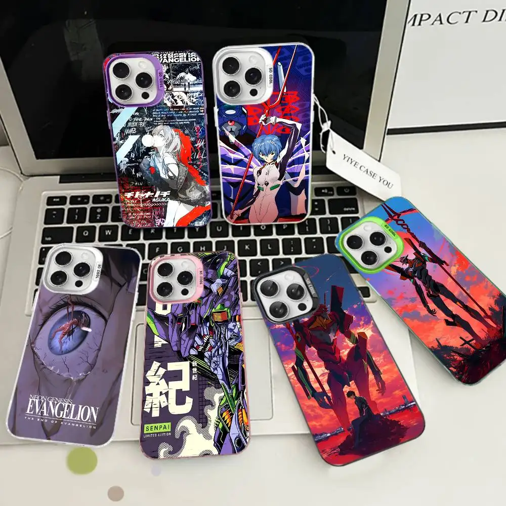 Anime Classic E-evangelion Color Phone Case For IPhone 17 16 15 14 13 12 11 Pro Max Plus Pro Shell view 6