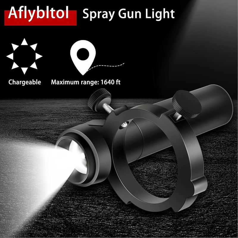 AU05 -Spraypaintgun Light Adjustable Brightness Spraygun Fill Light Portable Automotive Paintgun Light System