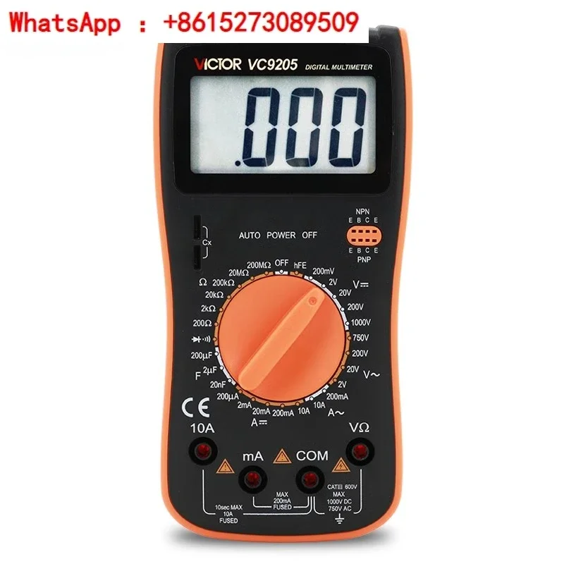 Victory watch VC9205 digital multimeter with large screen and full protection circuit, anti burn multimeter VC9208