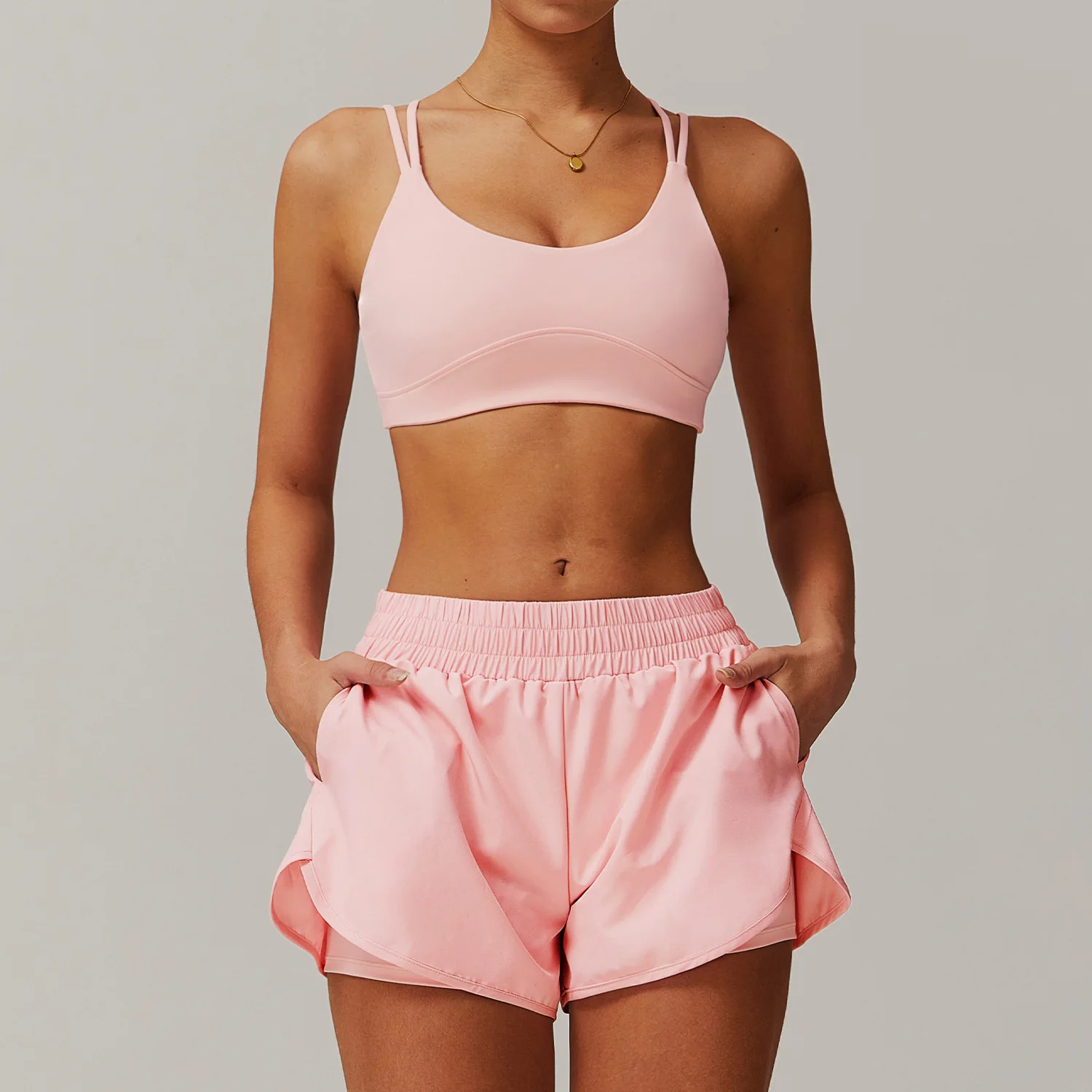 Yoga Suit 2PCS Sports Set Women Gym Set Women Tracksuit Running Workout Zipper Long Sleeve Shorts Yoga Clothing Athletic Wear image 6