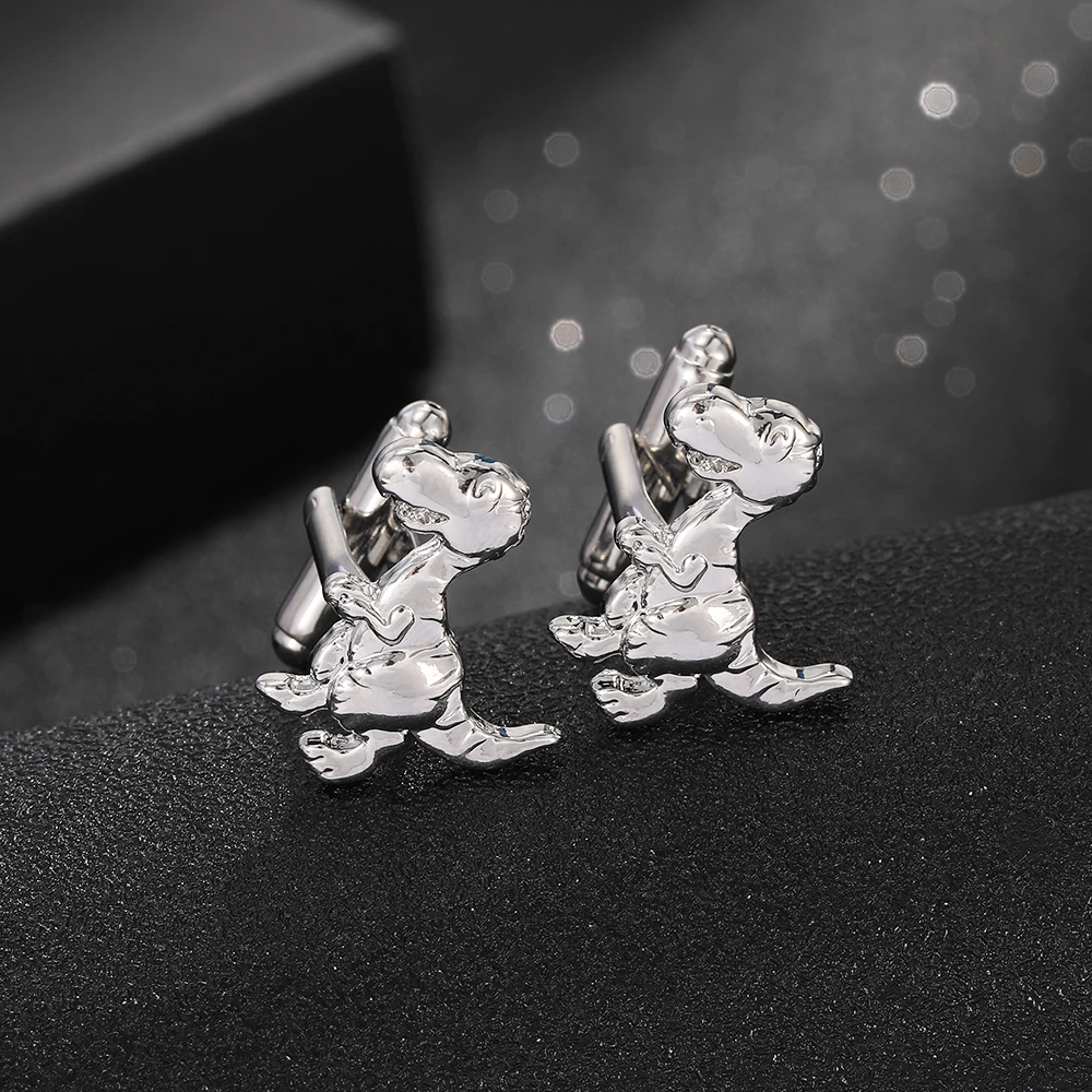 Animal Collection Drache Elefant Kuh Dinosaurier Eisbär Koala Manschettenknöpfe für Männer Hemd Anzug Schmuck Zubehör – Detail 11