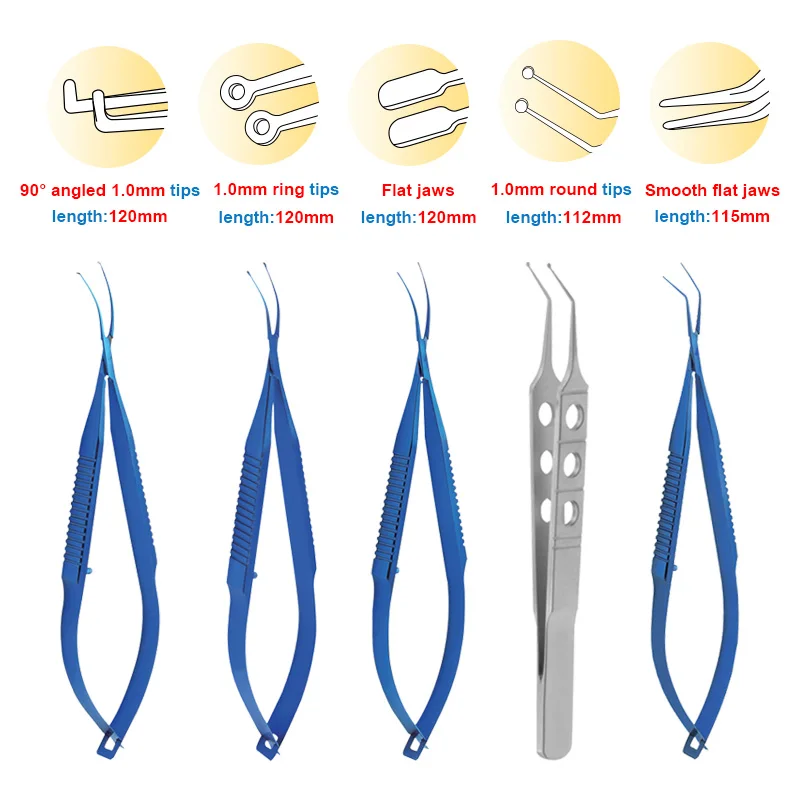 

Lens Forceps Smooth Flat Jaws Tweezers Stainless/titanium Alloy Ophthalmic Surgery Instrument