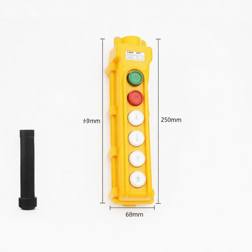 Crane Hoist Pendant Push Button Switch Waterproof Industrial Control Station For Electric Lifting Machine Device