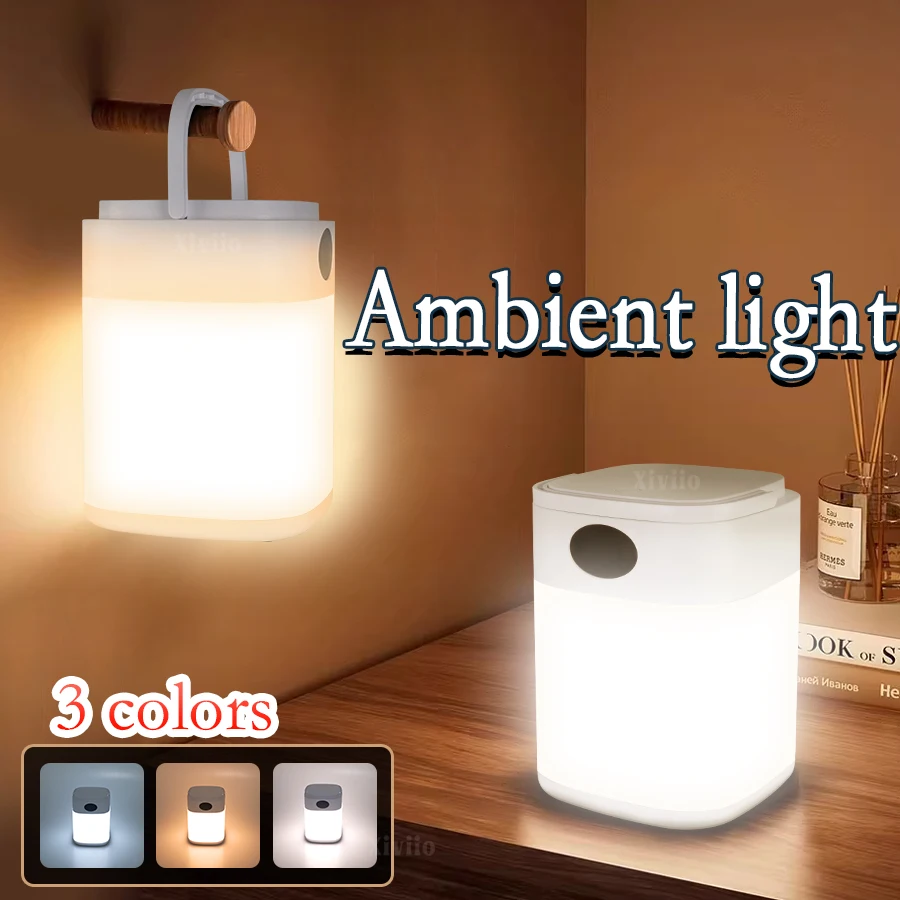 

Светодиодный перезаряжаемый окружающий свет, ручной фонарь, 3 режима, яркий ночник, портативная подвесная лампа для палатки, водонепроницаемая, для пешего туризма, рыбалки