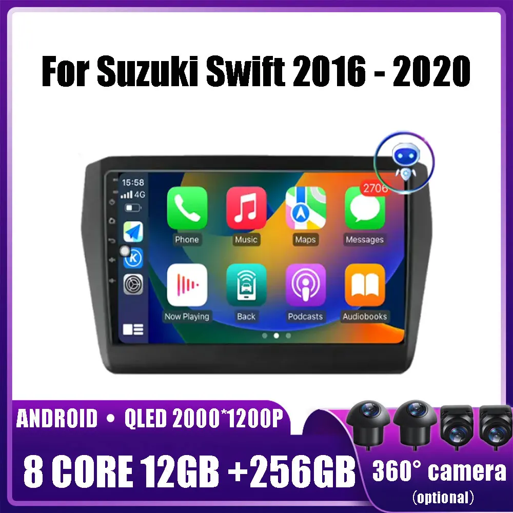 

Android 14 for Suzuki Swift 2016 - 2020 Car Multimedia Player Head Unit Stereo GPS Navigation BT WIFI car accessories tools DSP