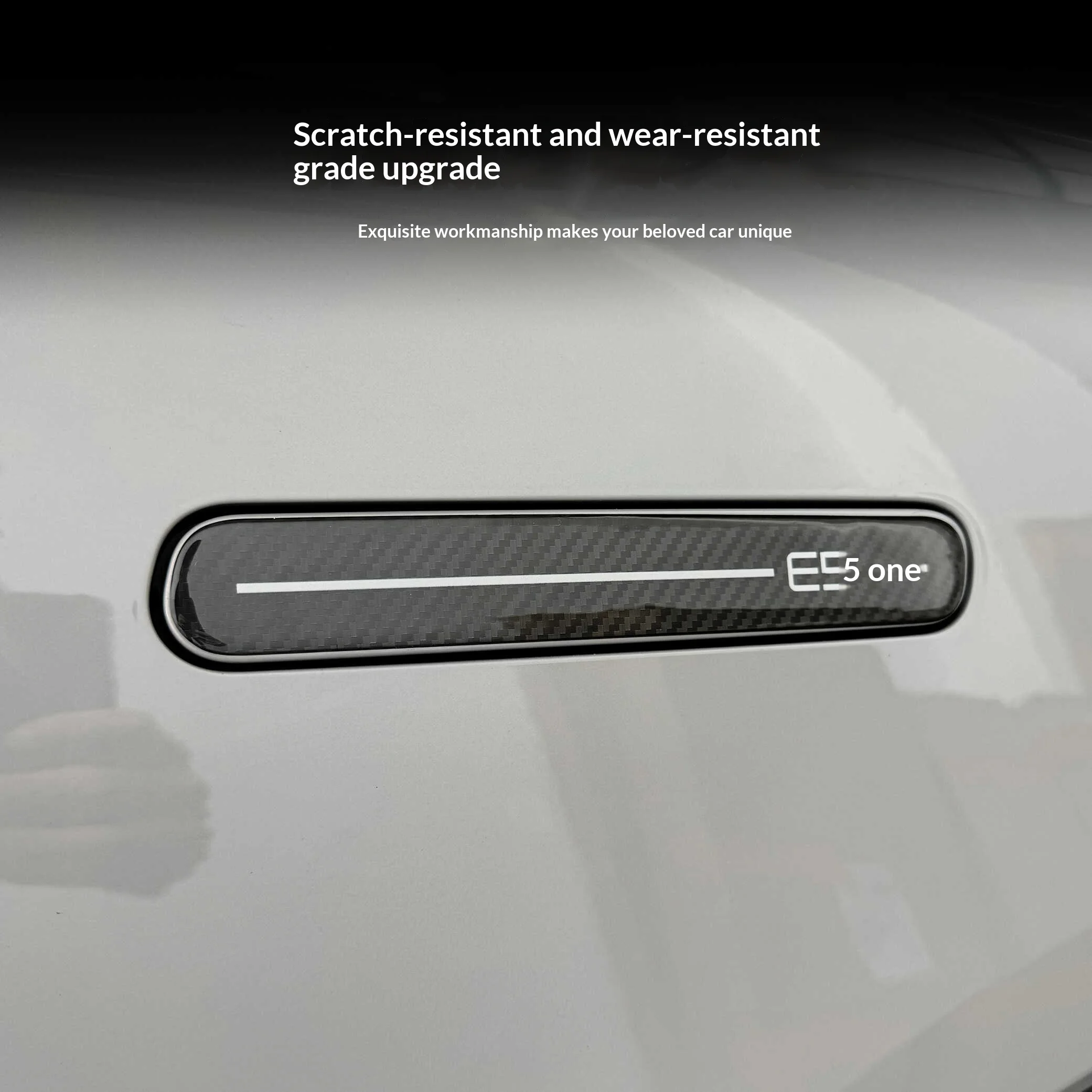 Per Geely Galaxy E5 /EX5 Maniglia per portiera auto Adesivo antigraffio Modifica annerimento Protezione decorativa interna