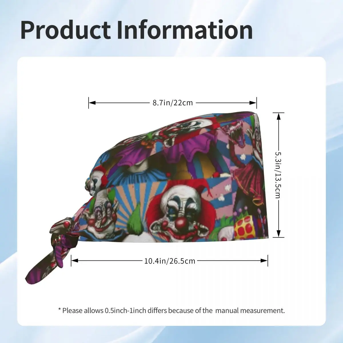 المهرج القاتل من فيلم الفضاء الخارجي (2) فرك قبعة الطبيب العمل قبعة جراحية الرجال النساء قبعات التمريض قابل للتعديل لطبيب الأسنان