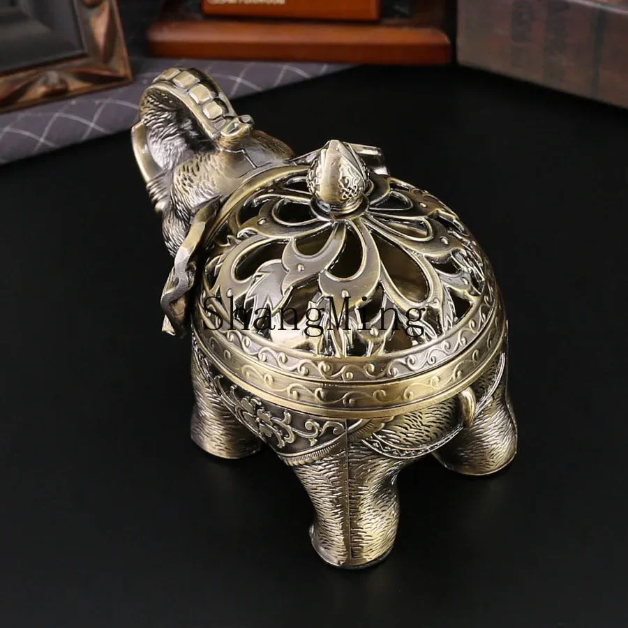 CLL incense burner ashtray zinc alloy creative metal living room decoration elephant animal home shape light luxury