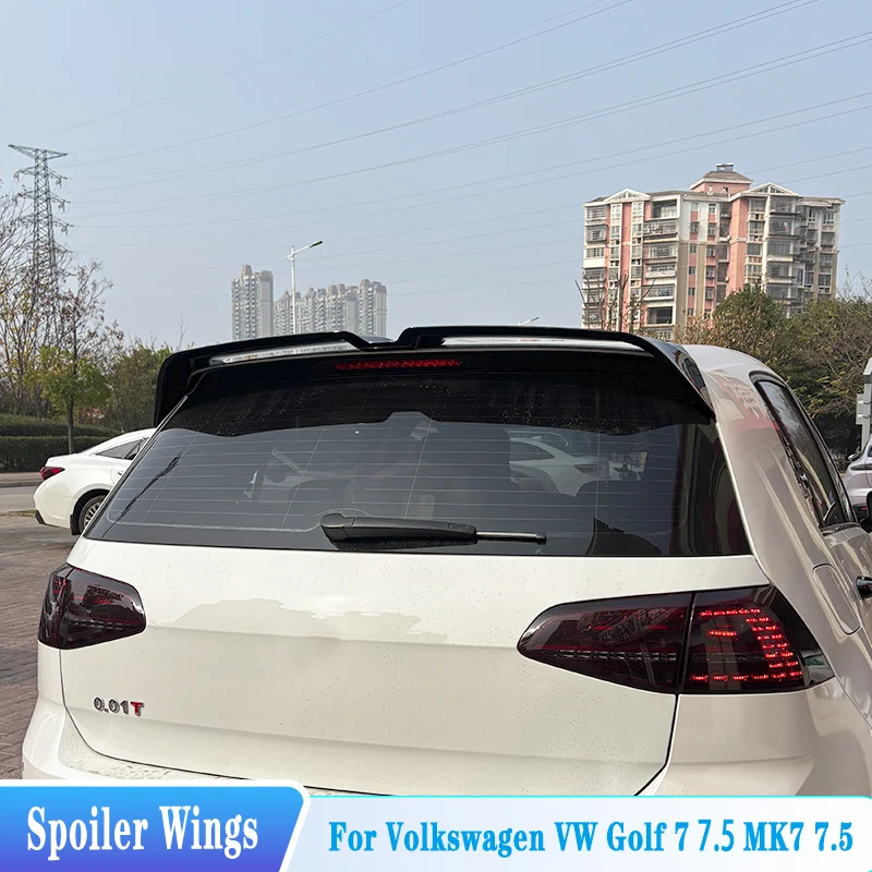

For 2013-2020 Volkswagen VW MK7 7.5 Golf 7 7.5 Hatchback Rear Roof Lip Spoiler Wings ABS Plastic Car Tuning Body Kit Accessories