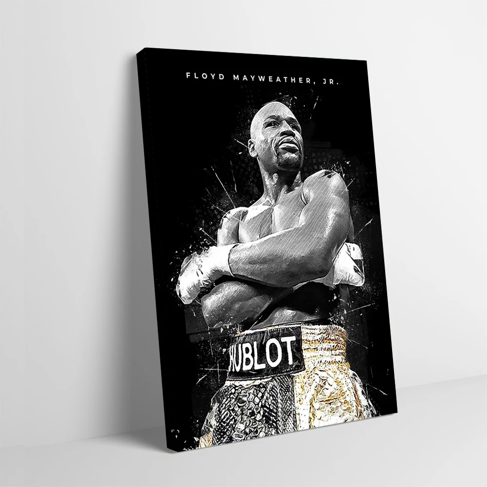 Floyd Mayweather Jr Poster Customizable Printed Canvas Painting Wall Art Gift for Decoration Living Room Decorative Paintings