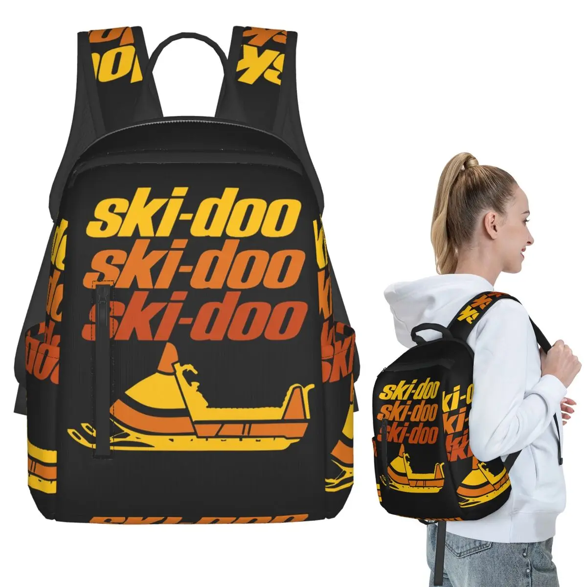 

Рюкзак Ski Doo Vintage Snowmobiles, студенческая сумка для книг, детская школьная сумка, сумки через плечо для ноутбука, мужские и женские сумки