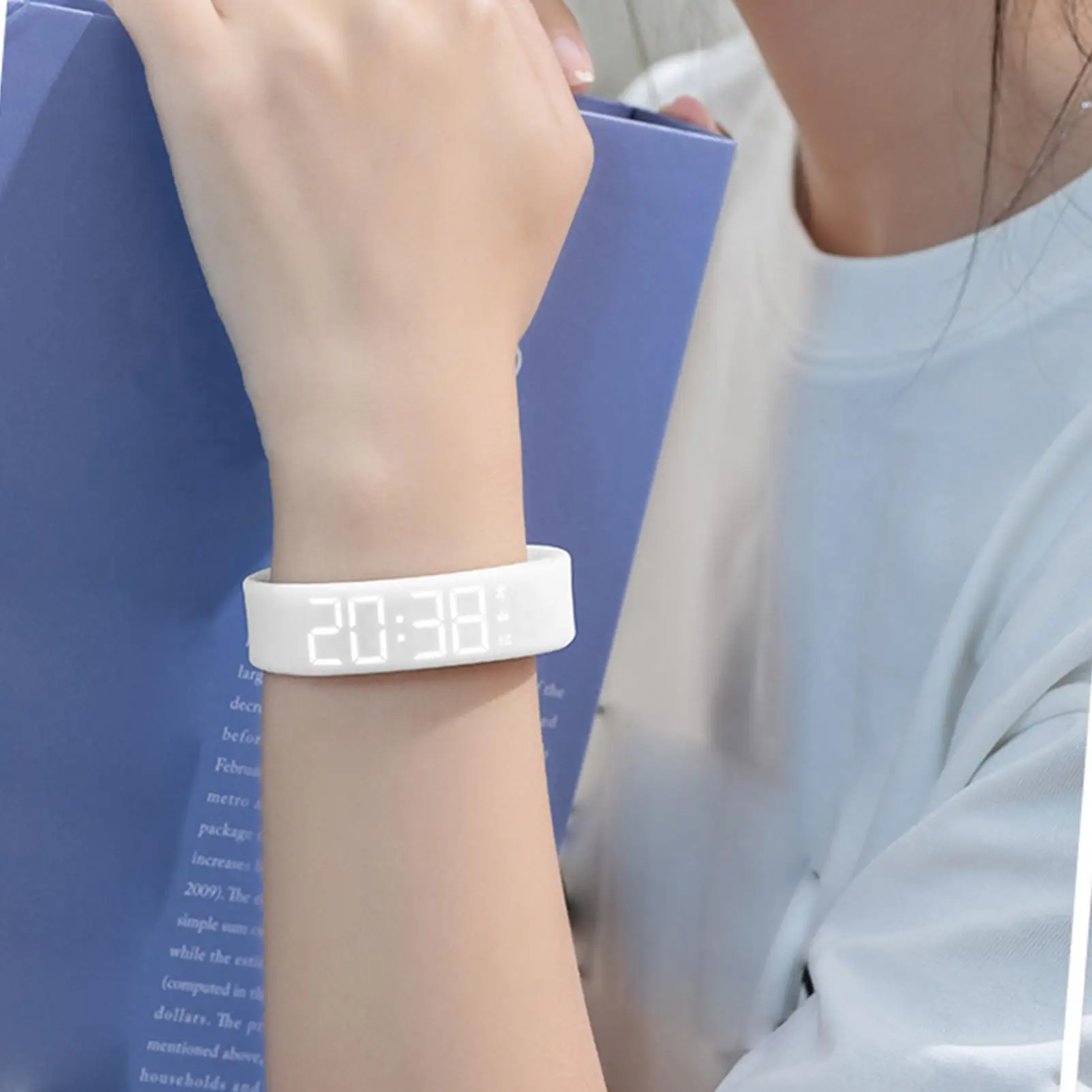 アラーム付き腕時計振動アラームリストバンドスマートウォッチサイレント調整可能なスマートウォッチリストバンド時計旅行学校スポーツ用