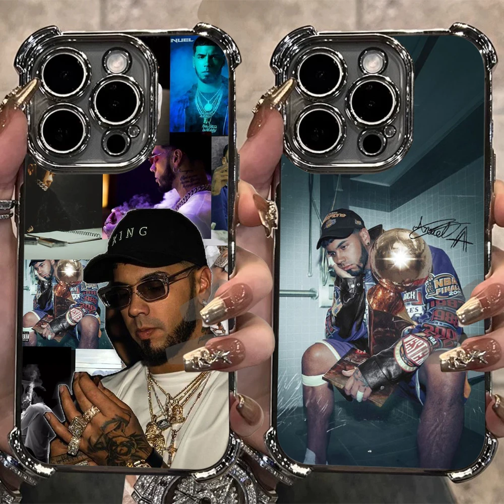 Anuel AA Singer Plating Phone Case For Samsung A37 A57 A07 A36 A16 A06 A35 A55 A25 A26 A05s A15 A54 A34 A24 A14 A05 A04 4G 5G