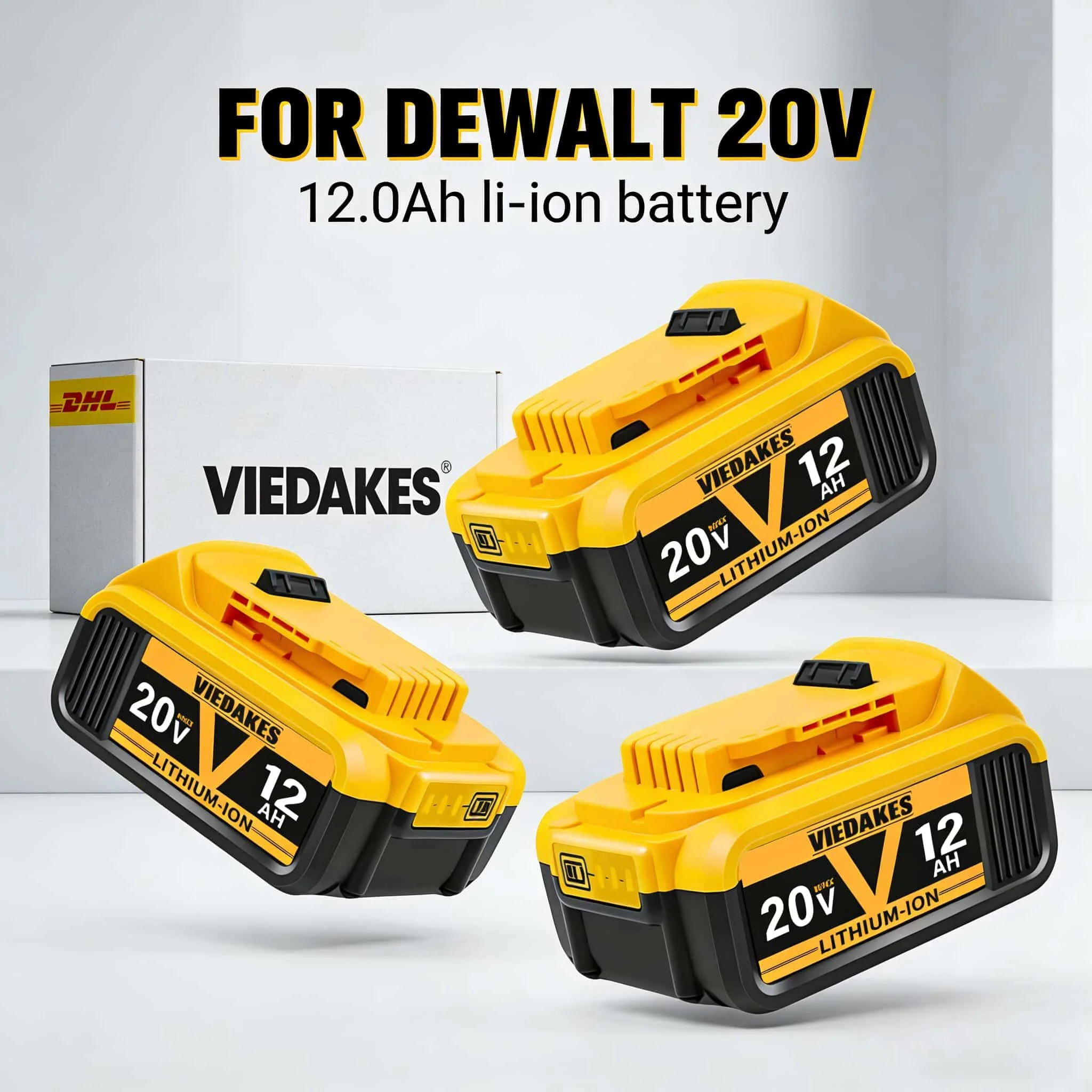 

100% original For DEWALT 20V Lithium Ion battery 12.0Ah battery for DEWALT DCH133 DCH293 rotary hammer drill