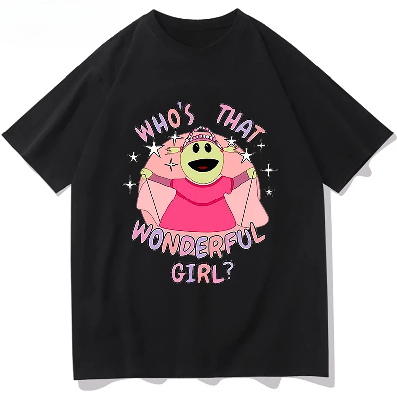 

Who is that awesome girl print pattern Harajuku Street wear hip hop streetwear summer men women universal short-sleeved T-shirt