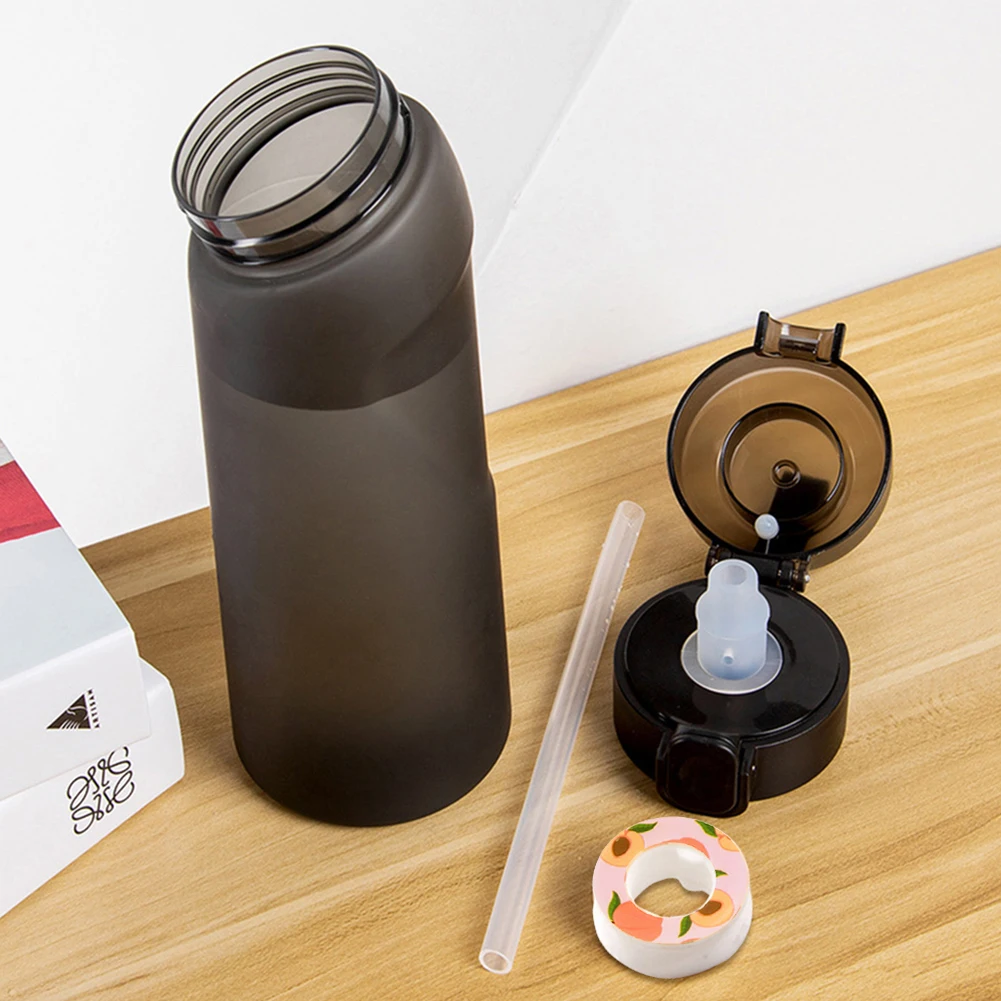 Botella de agua deportiva de 650ML, botella de agua aromática con cápsula de sabor, botella deportiva para gimnasio, botella de agua con fragancia de fruta para viajes deportivos