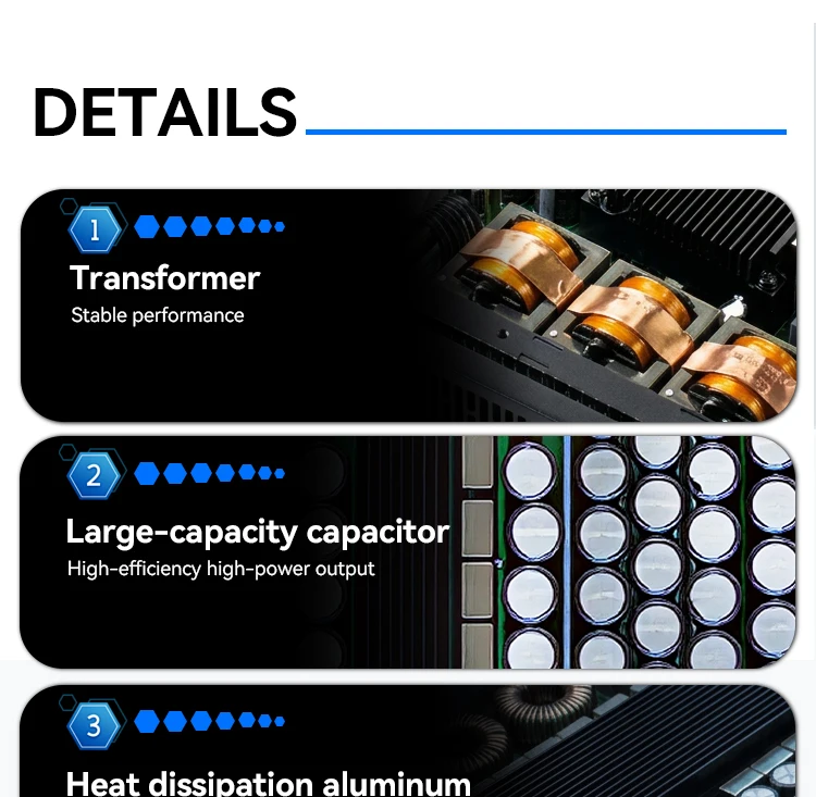 Bestseller Paulkitson PD4 Serie DSP Digitaler Leistungsverstärker PC-Fernabstimmung Klarer Klang Geringe Verzerrung Professionell für Bar und Zuhause – Detail 16