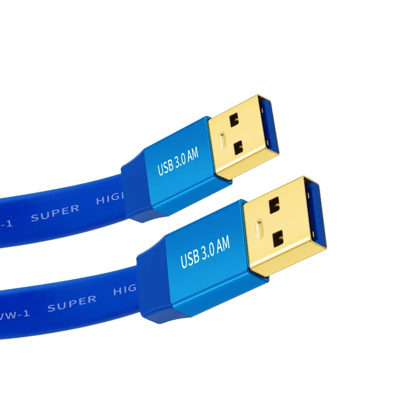 Immagine 7: Cavo di prolunga USB 3.0 ultra piatto sottile da A a A maschio/femmina Cavo dati blu da 5 Gbps per fotocamera SSD per disco rigido stampante hub PC