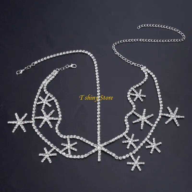 N58F Elegant Head Chain Fashion Head Jewelry Bridal Head Chain Alloy Material