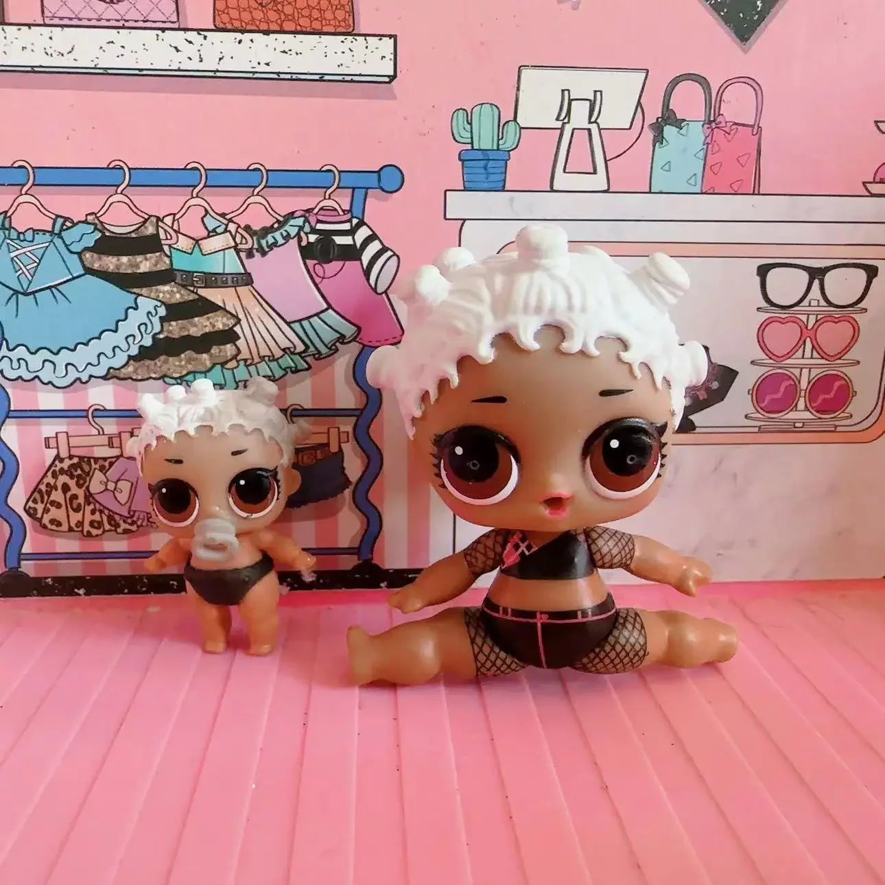 LOL dolls sisters set, dos muñecas humanoides grandes y pequeñas, juguetes de colección DIY para niñas, regalo de cumpleaños para niños