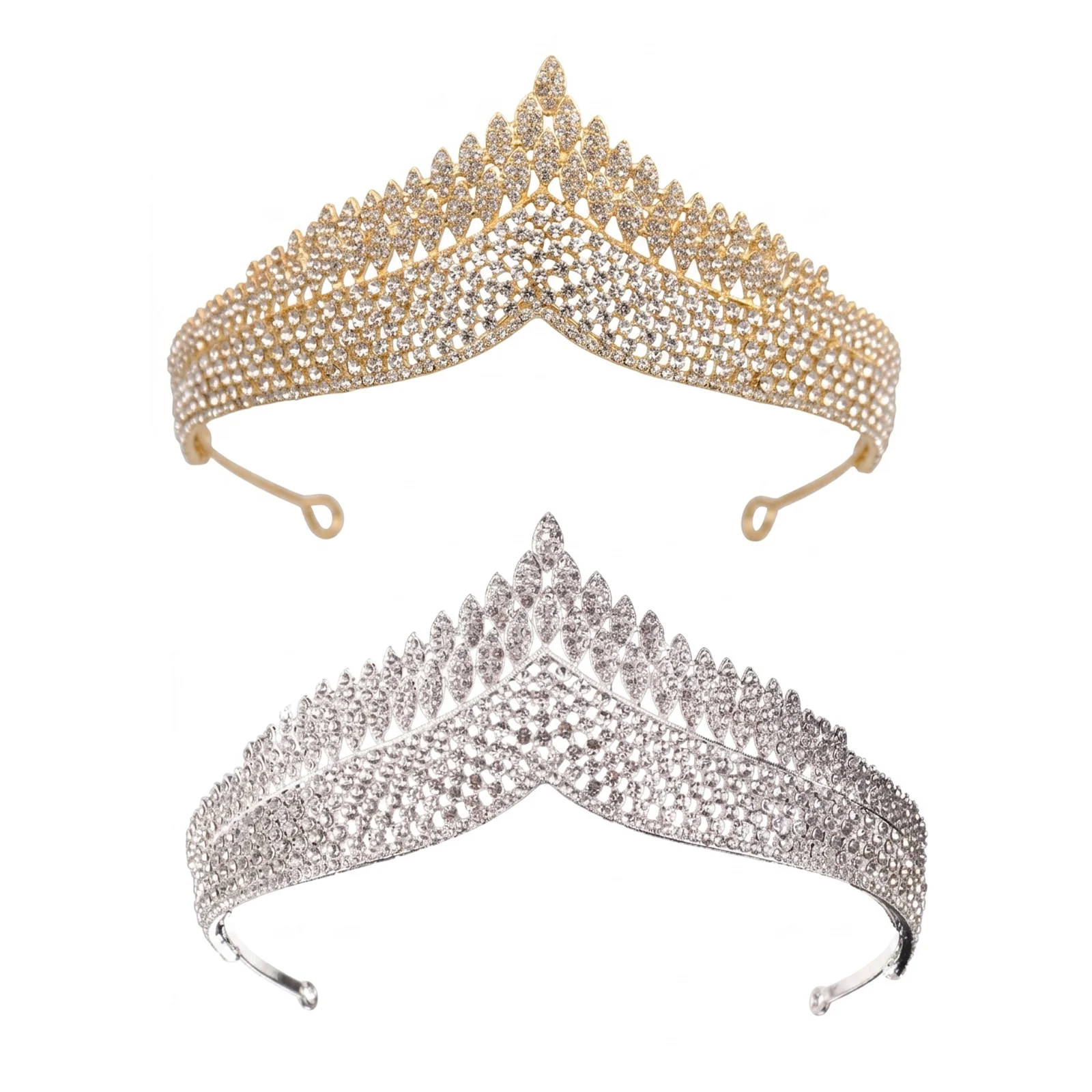 Crystal Tiara-Bridal Hairpiece For Wedding Party With Comfortable Lightweight Design