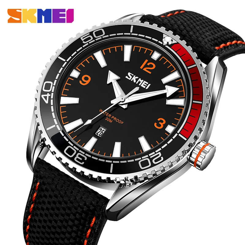 SKMEI Top Quartz Watches Mens Fashion Sport Waterproof dermis Clock Luxury Japan Movement Date Men Wristwatch 9291 reloj hombre