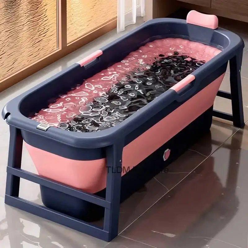 Minimalist Tub Plastic Adult Adult Ice Foldable Full Body Bathtubs Bath Bathroom Portable Supplies Thickened Bath Tub for Adults