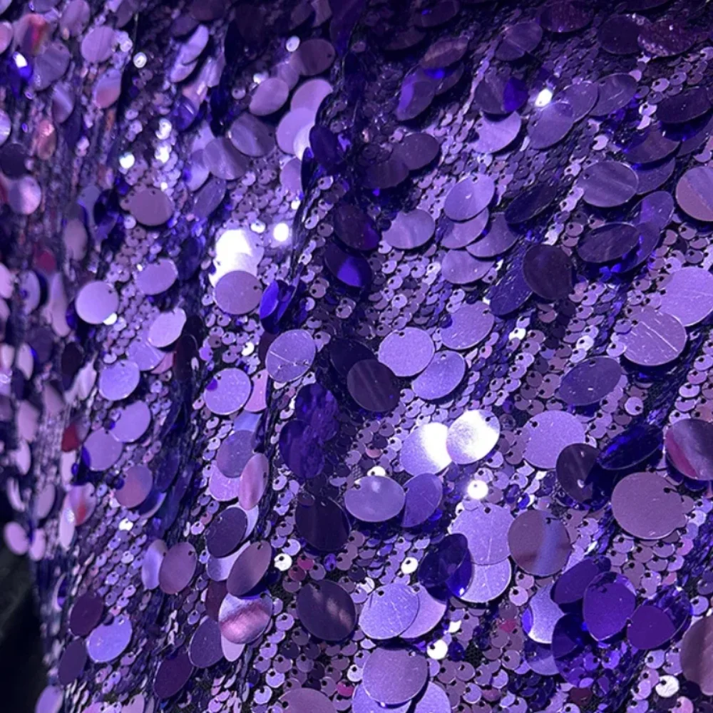 Sequin Fabric Mesh Diy Backgro - Crystal Mesh Fabric ulasan dan harga