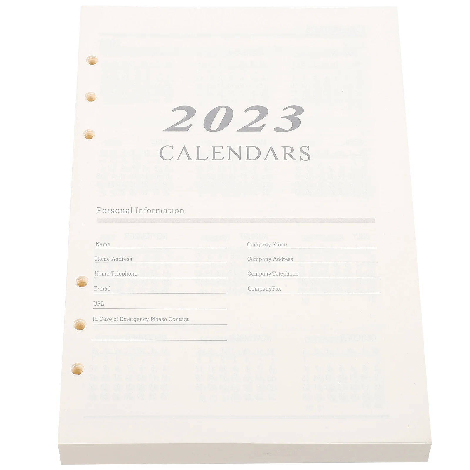 1 set di ricariche per libri di pianificazione, pagine di raccoglitori a fogli mobili portatili compatti in carta a righe premium per la contabilità del diario dell'ufficio di studio