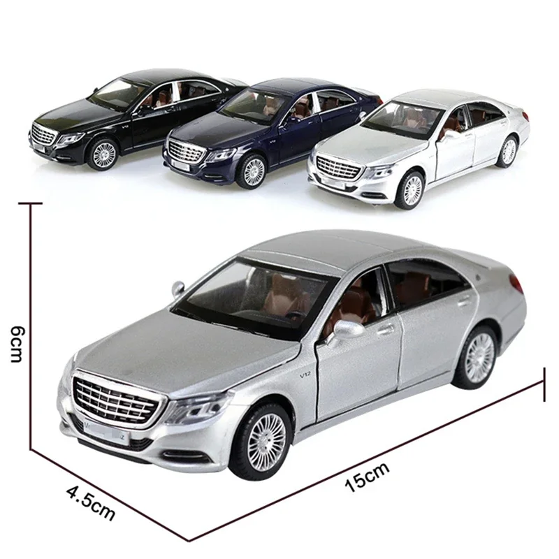 1:32 Diecast Metal Toy  Maybachs S600 Alloy Car Model Vehicles Car Model High Simulation Sound Light Collection Toy Gift