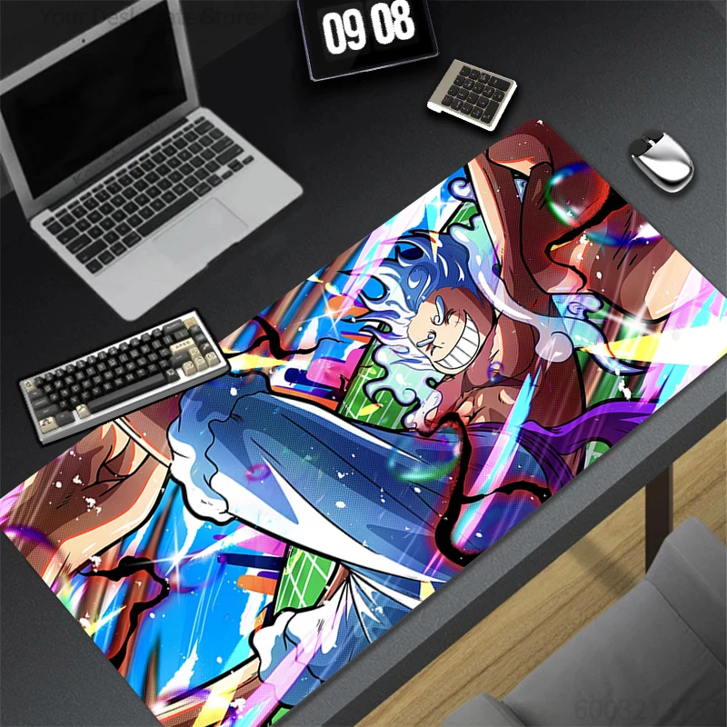 Tastaturunterlage PC Lock Edge Erweiterte Mausunterlage Laptop One Piece Anime Mauspad Büro Computer Luffy HD Desktop Schutzmatte Teppich