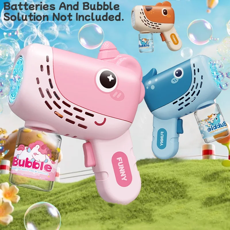 Une machine à bulles entièrement automatique à un bouton, jouet à bulles d'extérieur, cadeaux d'anniversaire – piles et solution à bulles non incluse.