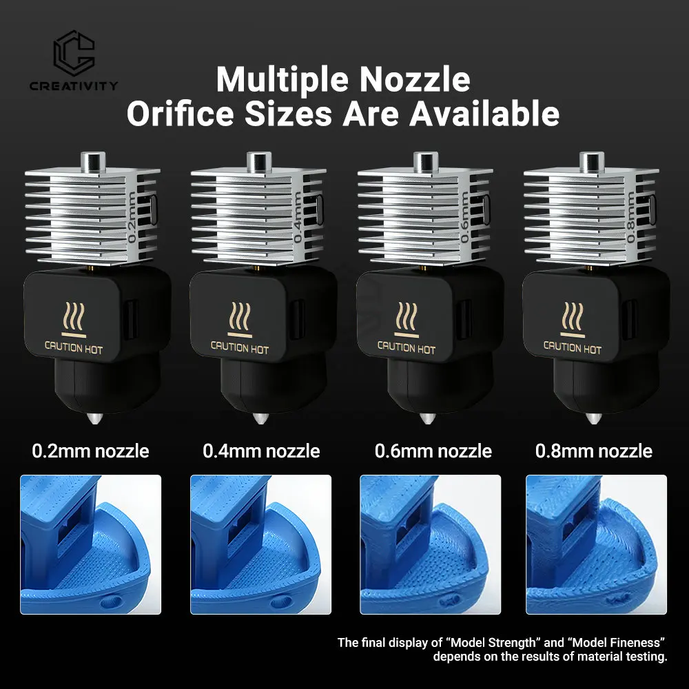 Hotend Kit For Bambu Lab A1 A1 Mini One-Pieace Stainless Steel Nozzle Hotend 0.2/0.4/0.6/0.8mm For Bambulab A1 A1Mini 3D Printer