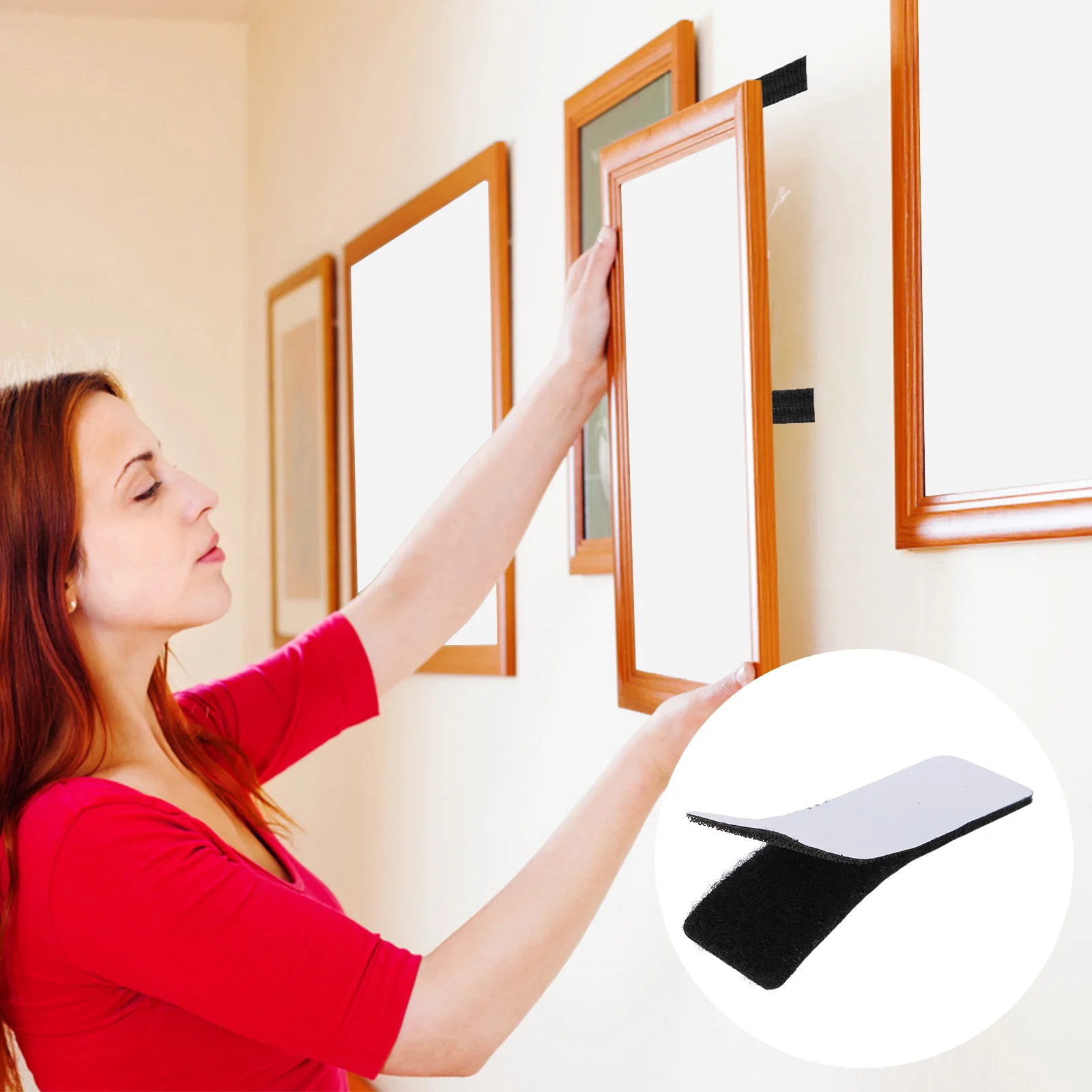 

40 Pcs 30x100mm Self Adhesive Tape Reusable Hook Loop Strip Heavy Duty Sticky Fasteners for Car Mount Poster Picture