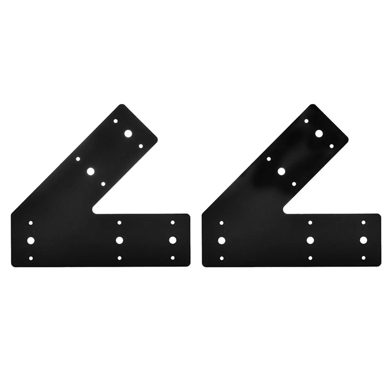 

2Pcs 45 Degree Angle Flat Bracket Leg Bracket for Outdoor Indoor Black Color