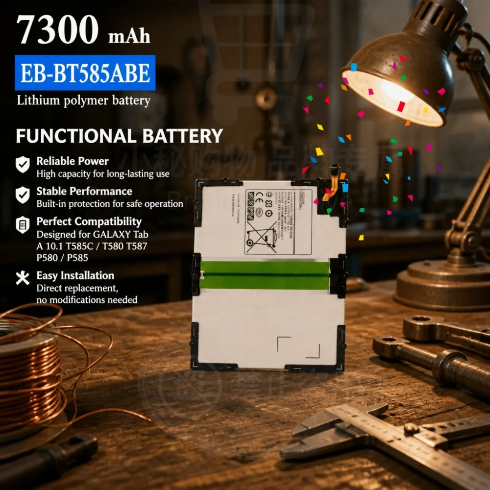 EB‑BT585ABE 7300mAh Tablet Lithium‑Polymer Battery For Samsung Galaxy Tab A 10.1 T585C T580 T587 P580 P585