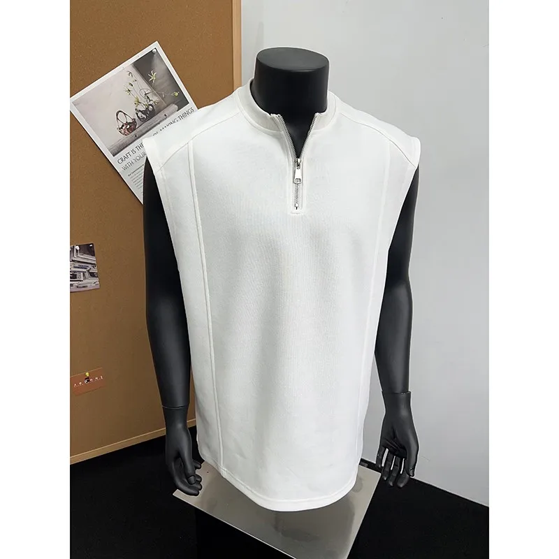 

Мужской спортивный жилет на молнии Kazuki Kuraii, летний дизайн, дышащий хлопковый свитшот для фитнеса и тренировок