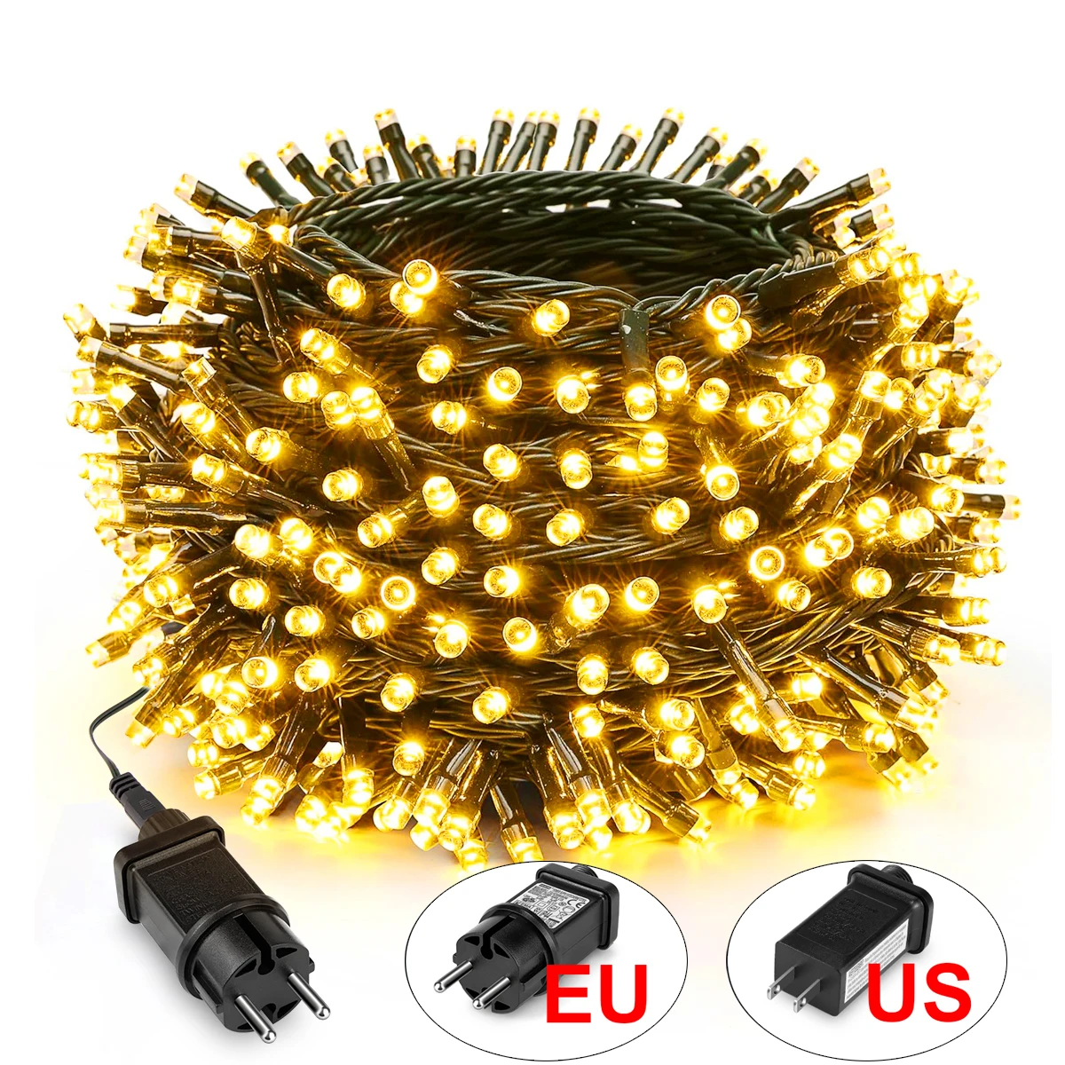 LED Christmas Party Light 8 Modes Holiday Wedding Decoration Fairy Lights 10m 30m 50m 100m House Decor Power Plug String Lamp