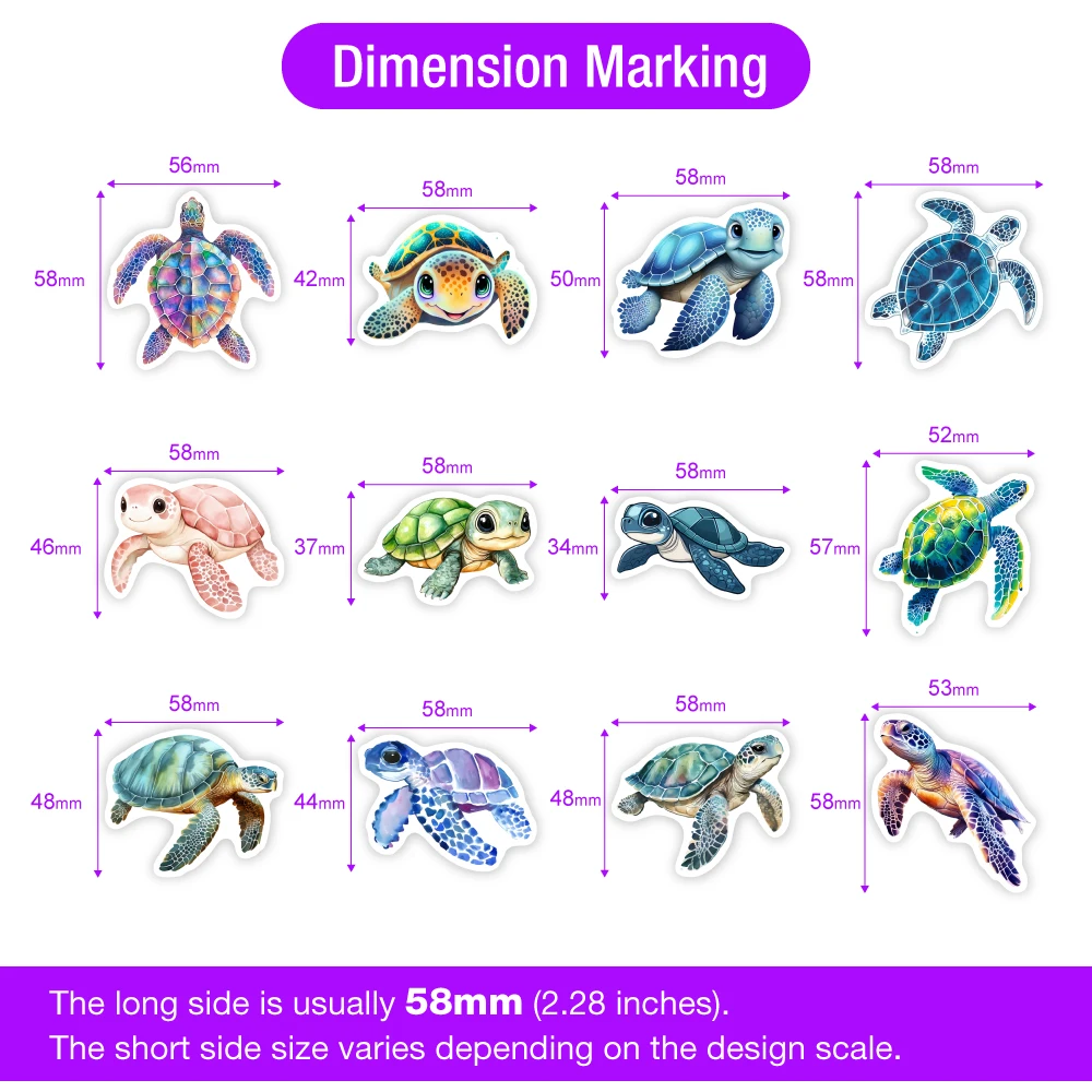Watercolor Sea Turtle Stickers - Kids Toys Laptop 评论和价格