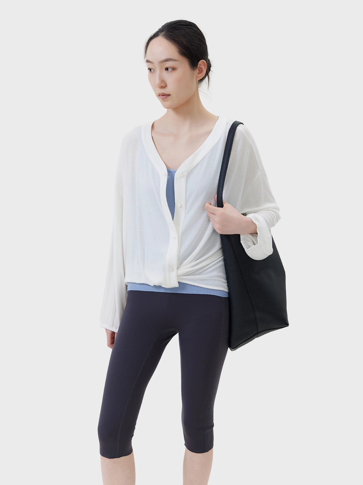 

Вязаный свитер SEEI с узлами по низу, свободный крой, мягкая ткань, длинный рукав, V-образный вырез, дышащий, модный женский стиль