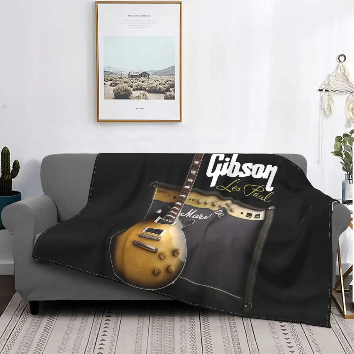 Gibson Les Paul Guitar Blanket High Flannel Sofa Cover Bedding Travel Decorative Sofa