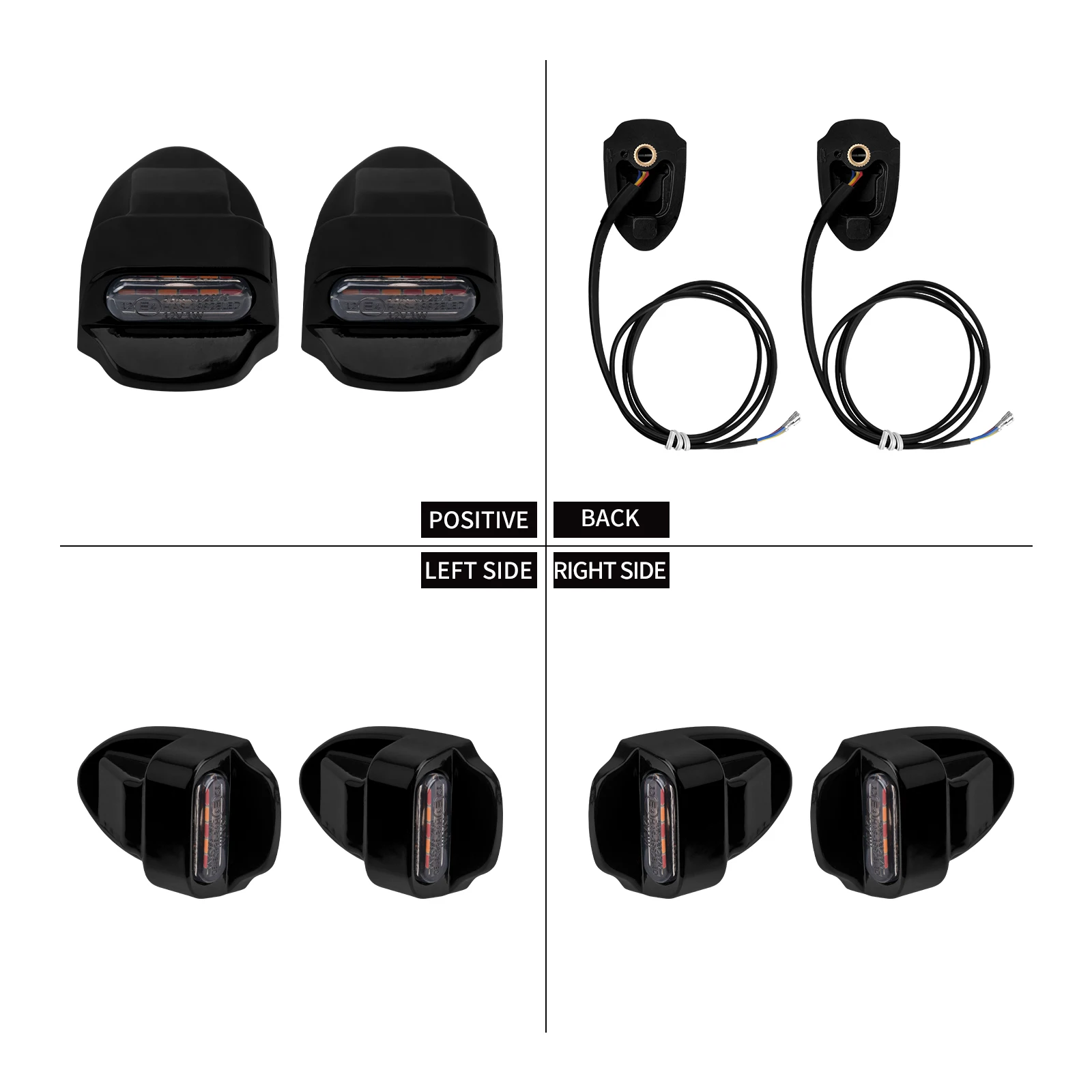 1 زوج بدوره إشارة مؤشر دراجة نارية الخلفية LED 3in1 بدوره مصباح إشارة ل هارلي دينا شارع بوب 2000-2017 سوفتيل 2000-2015 #6