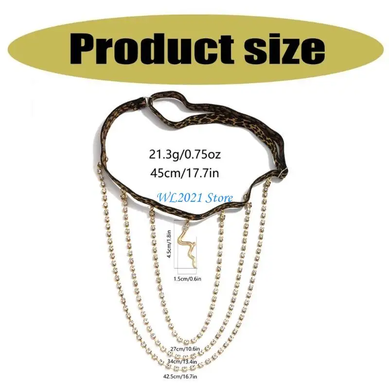 سلسلة رباط نسائية G5GC سلسلة مرنة للساق سلسلة فخذ النمر الرائعة مع سحر الأفعى #6