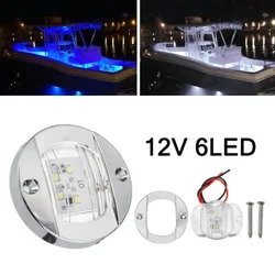 1Pcs White Round Marine Boat LED Stern Light Cabin Deck Courtesy Light Waterproof 12V Round Marine Boat LED Stern Light
