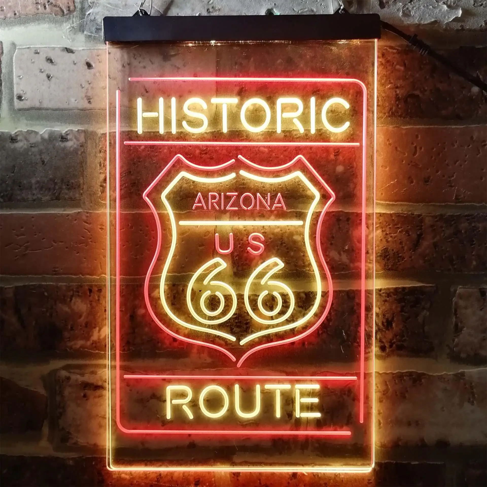 Arizona Historic Route US 66 Dual Color Led Neon Sign st6-i3768