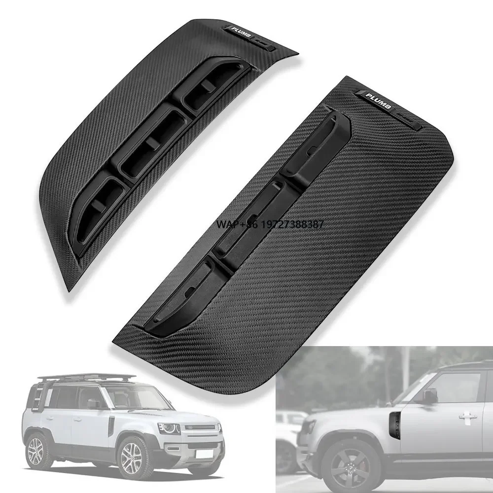 Plumb dry carbon fiber side gills trend side fenders for Defender 2020-2024