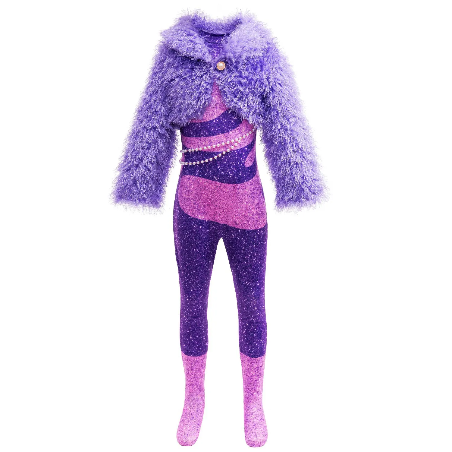 2026 Disney Zootopia 2 Girls Cosplay Gazelle Purple Fashion Plush Jumpsuit + Jacket Set Halloween Clothes Gift For Girl 3-10T view 3