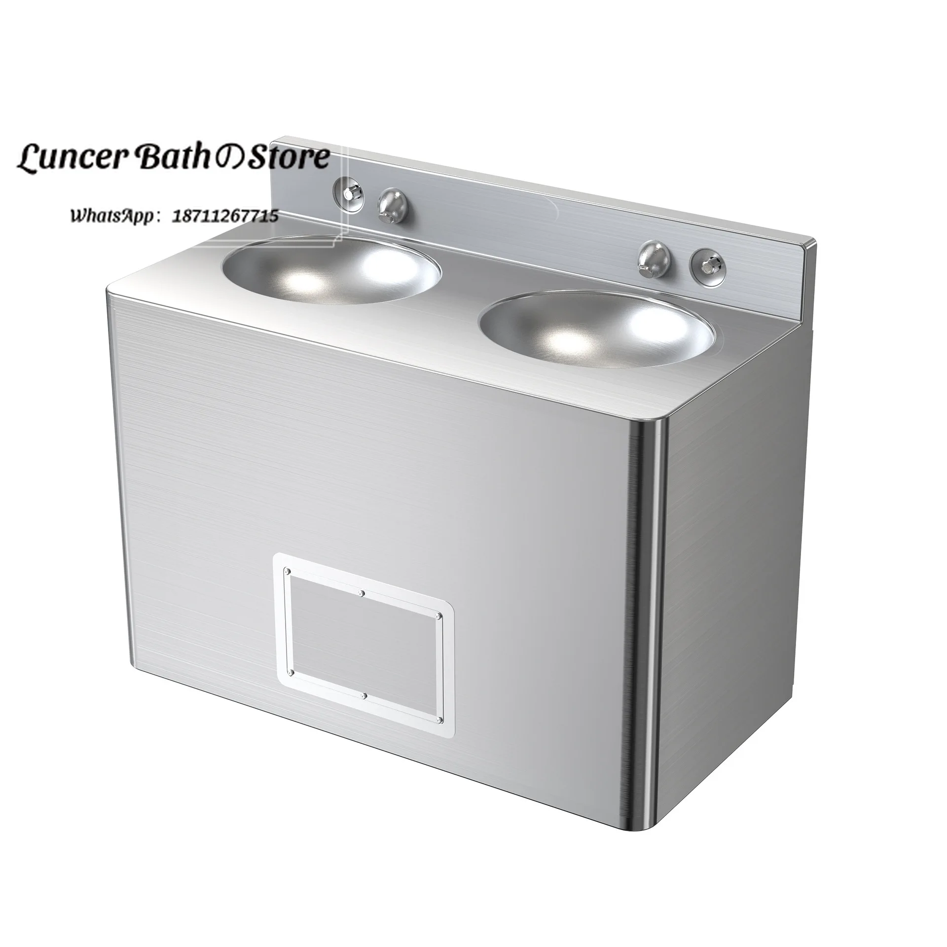 304 stainless steel floor-mounted double bowl sinkПодвесной двойной раковина из нержавеющей стали 304