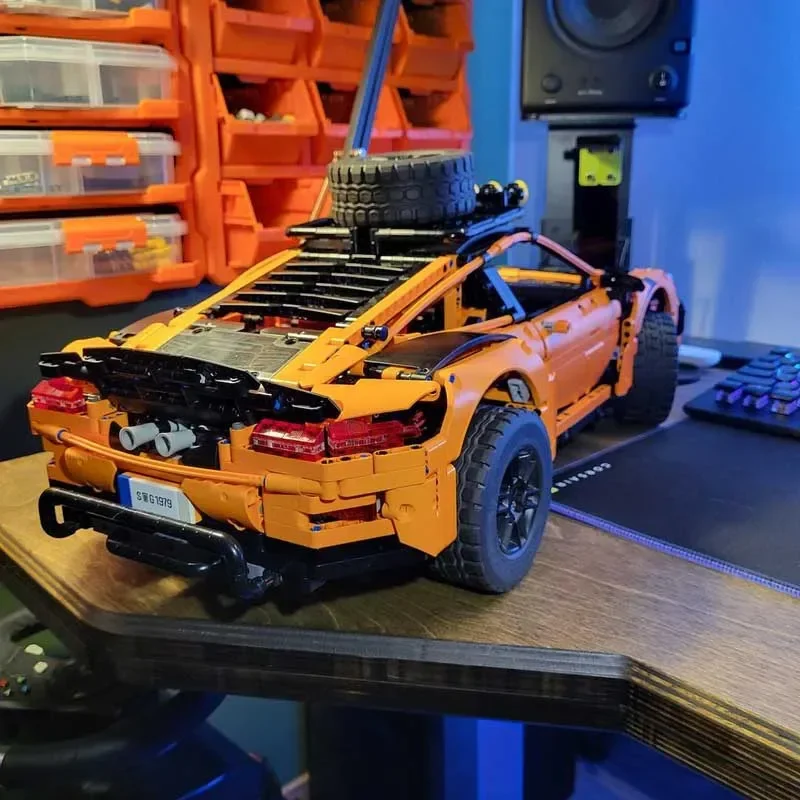 

Modular Super Sports Car Moc Building Bricks Dakar Project Champion Speed Cars Model Technology Block DIY Set Assembly Gift Toy