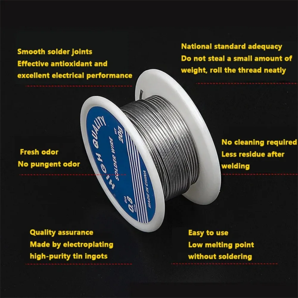 0.8mm 1.0mm 20g 50g 100g Soldering Tin Wire Tin Melt Rosin Core Solder Soldering Wire Roll No-clean FLUX 2.0%